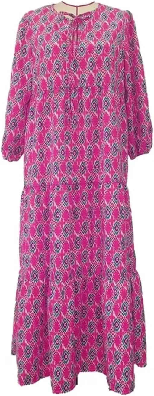 Boho Maxi Dresses for Women 2025 Summer Loose V Neck Puff Short Sleeve Long Flowy Floral Tiered Plus Size Beach Sundress