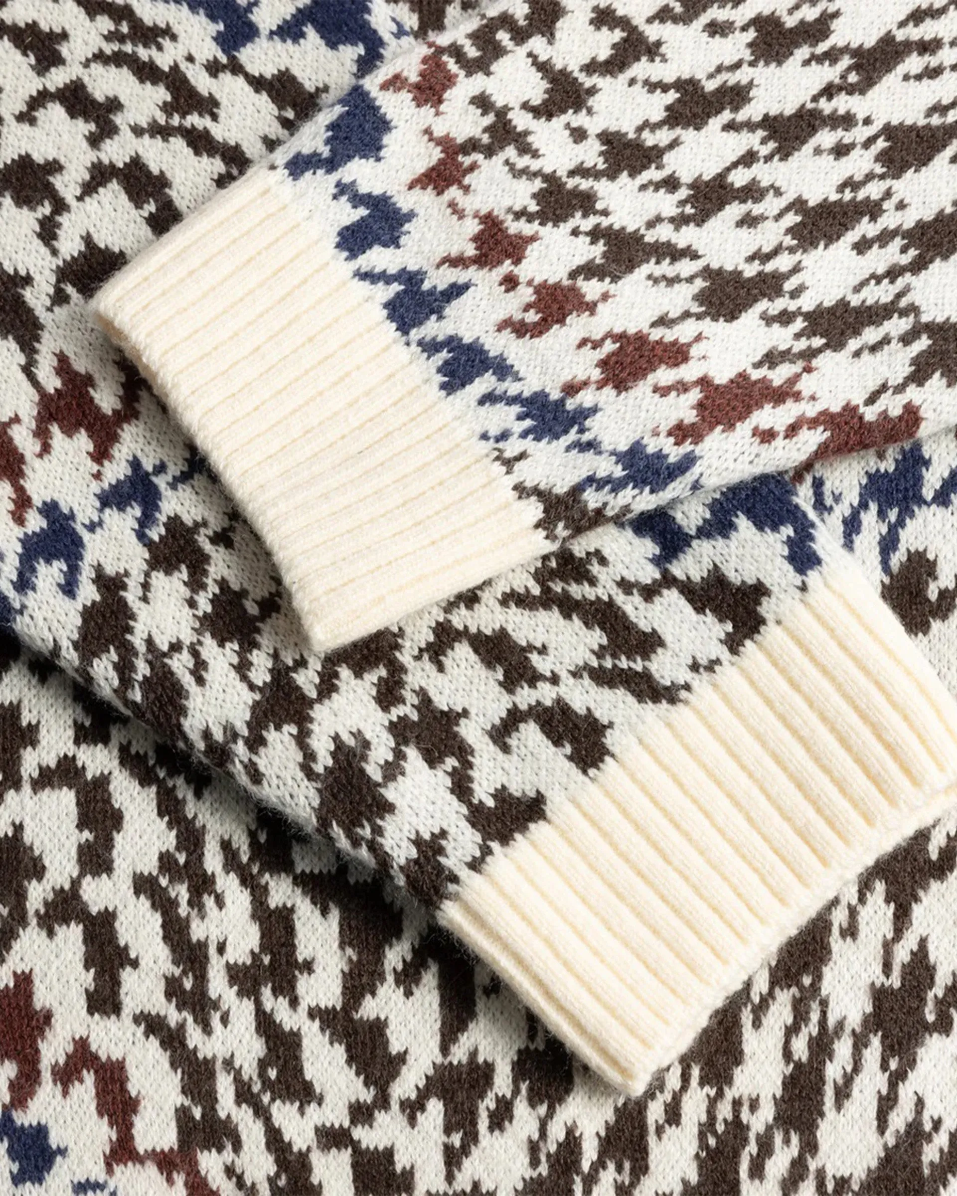 Houndstooth Knit Sweater