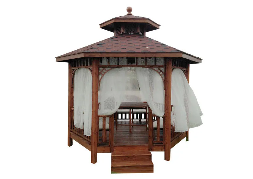 Katara Wooden Gazebo - Brown