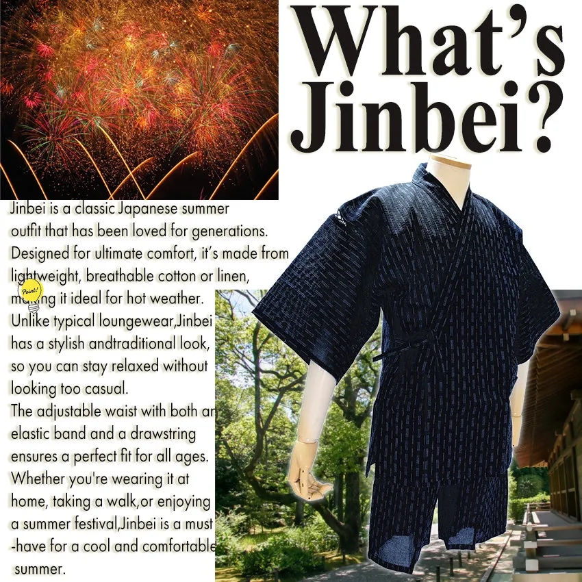 Men’s Cool & Comfortable Cotton-Blend Jinbei – A Japanese Summer Classic!