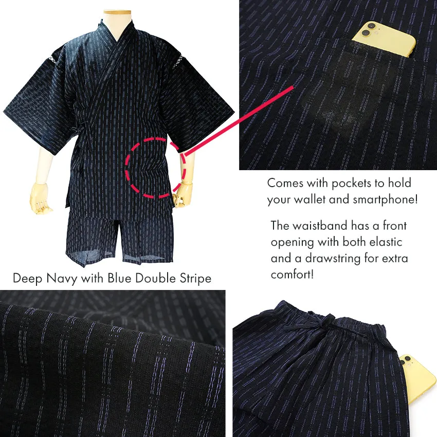 Men’s Cool & Comfortable Cotton-Blend Jinbei – A Japanese Summer Classic!