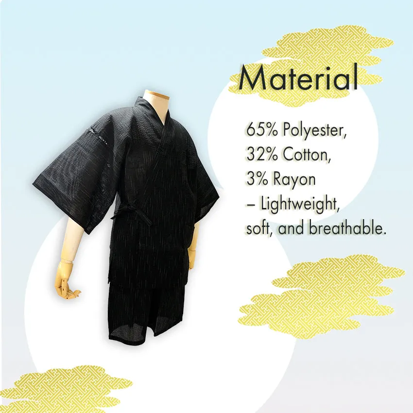 Men’s Cool & Comfortable Cotton-Blend Jinbei – A Japanese Summer Classic!