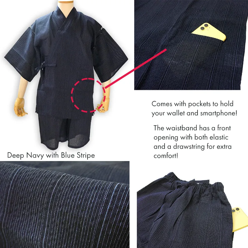Men’s Cool & Comfortable Cotton-Blend Jinbei – A Japanese Summer Classic!