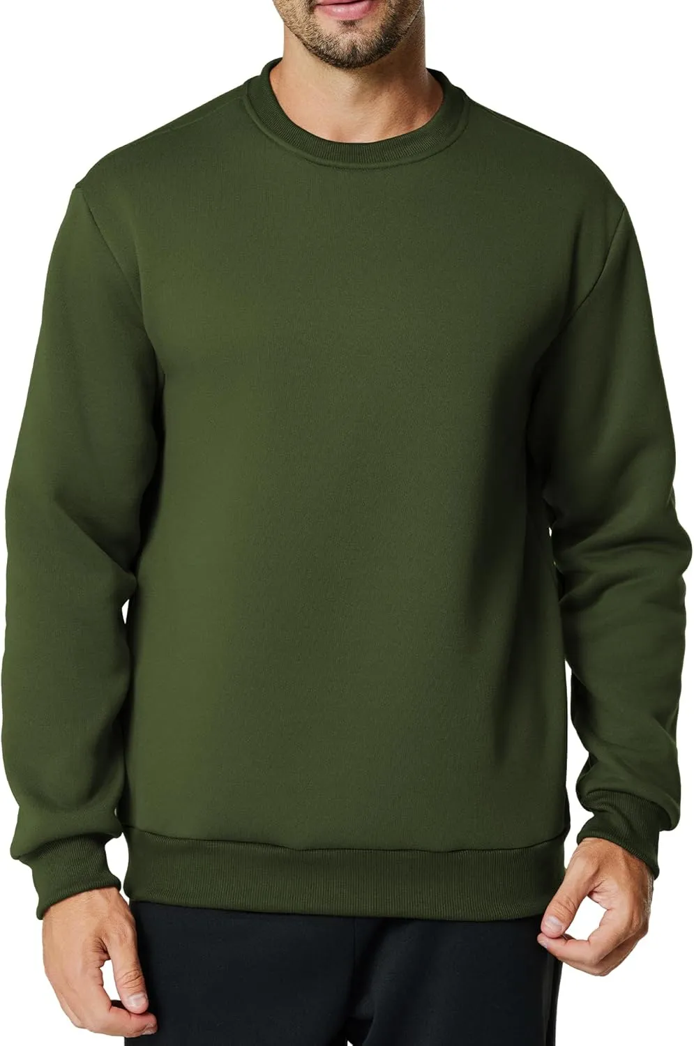 Men's Crewneck Sweatshirt Casual Long Sleeve Sweat Shirts Athletic Fleece Basic Pullover Shirts