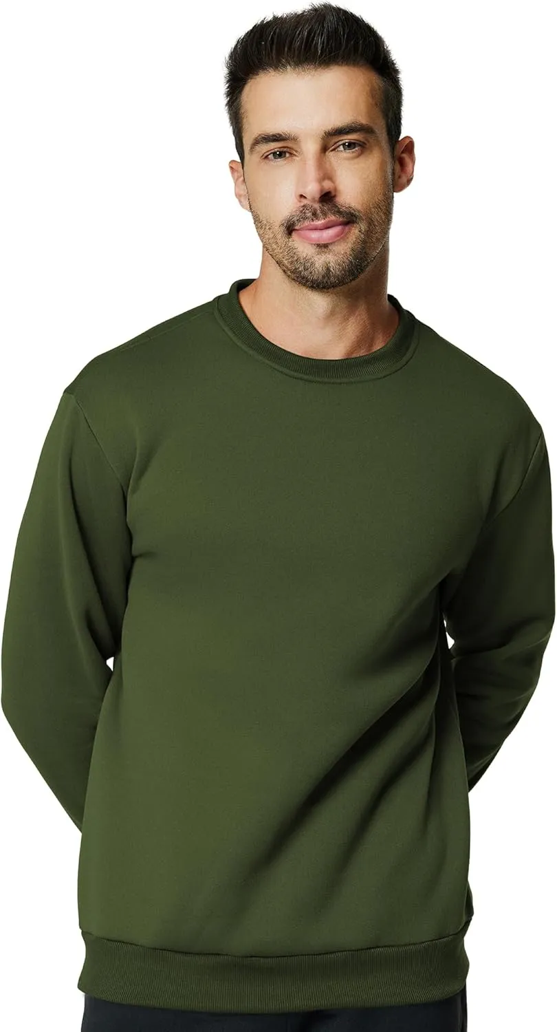 Men's Crewneck Sweatshirt Casual Long Sleeve Sweat Shirts Athletic Fleece Basic Pullover Shirts