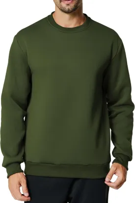Men's Crewneck Sweatshirt Casual Long Sleeve Sweat Shirts Athletic Fleece Basic Pullover Shirts