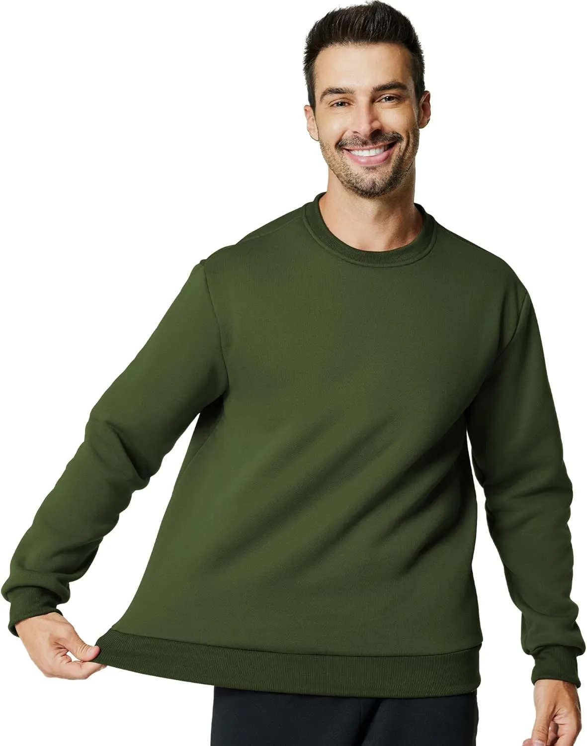 Men's Crewneck Sweatshirt Casual Long Sleeve Sweat Shirts Athletic Fleece Basic Pullover Shirts