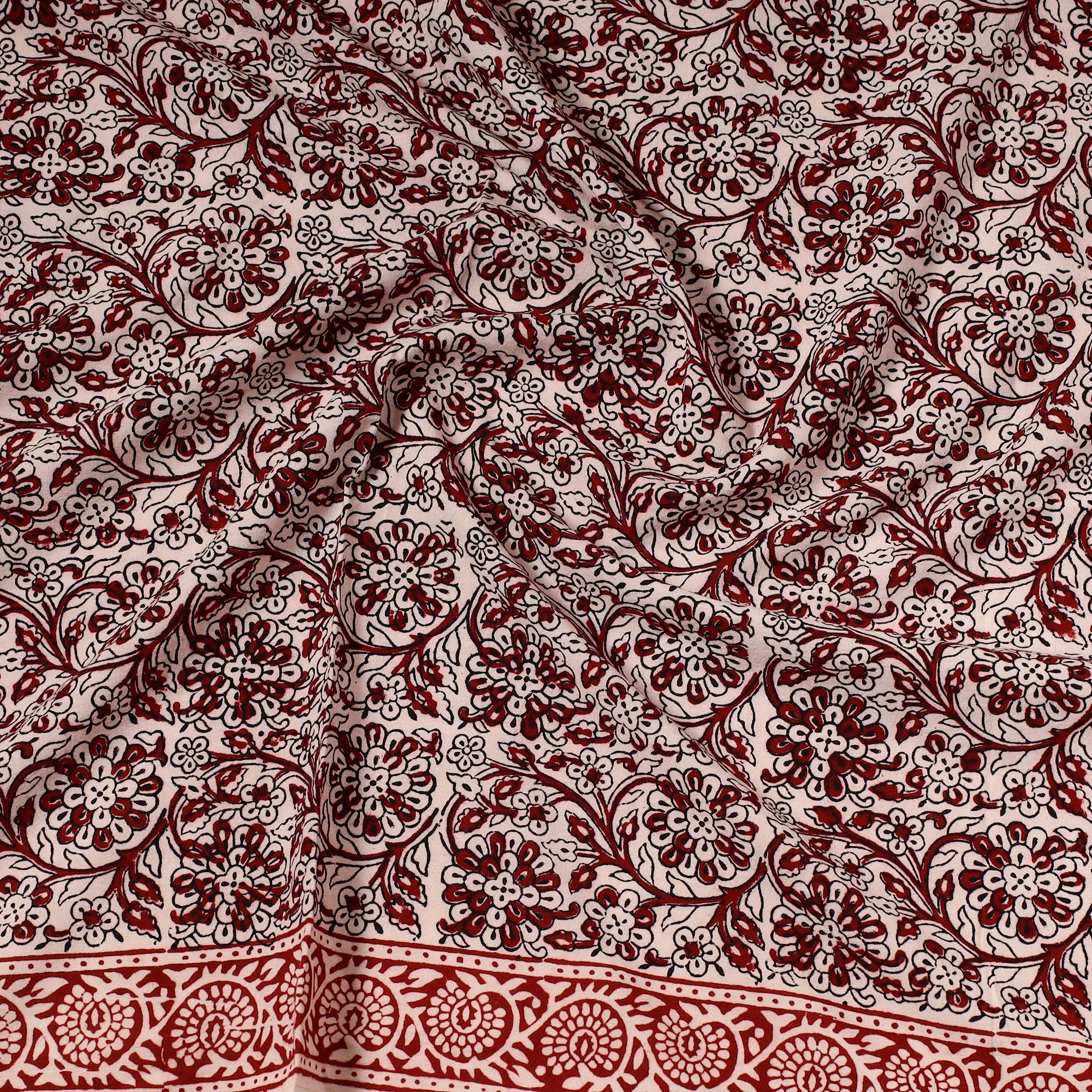 Multicolor - Bagh Block Printed Cotton Precut Fabric (0.8 Meter) 48