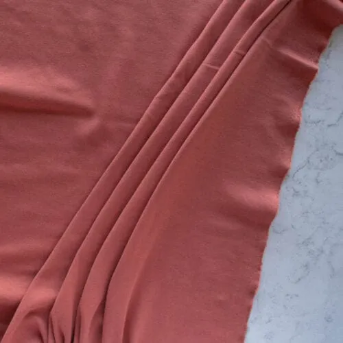 Organic Cotton Interlock Knit in Rosebud ~ Birch Fabrics