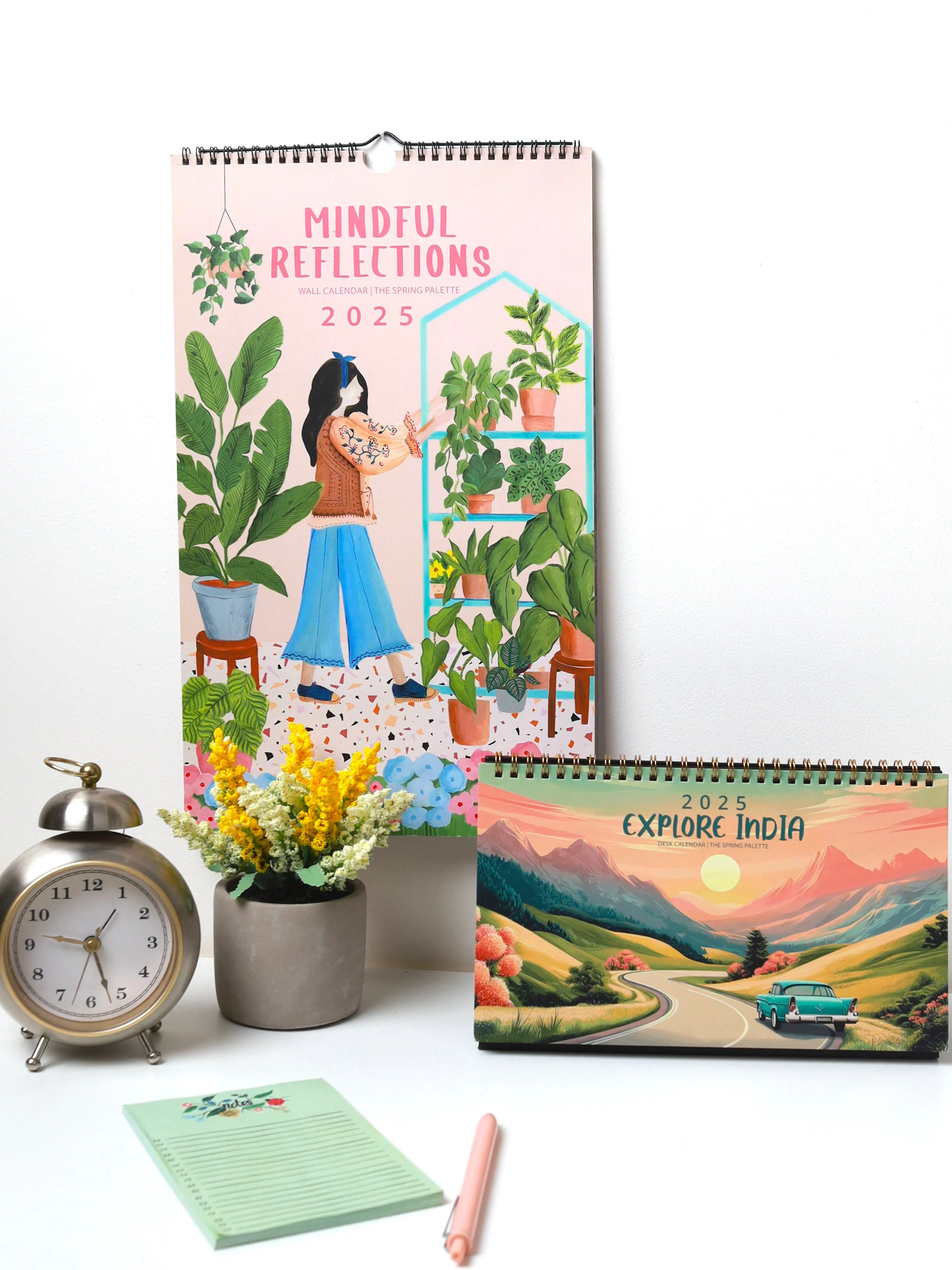 Set of 2 Calendars (1 Desk & 1 Wall) 2025 | Freebie worth INR 469