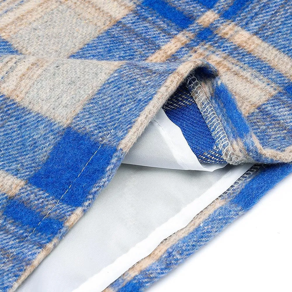 Women Mini Skirt Plaid Wool Skirt Spring High Waist Bodycon Pencil Short Skirts Tartan Skirt