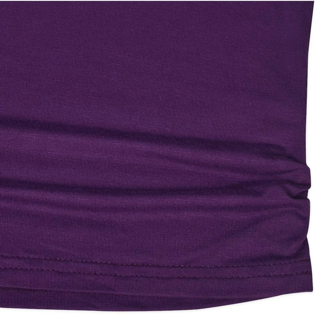 Womens Summer Cold Shoulder Tops 3/4 Sleeve T Shirts Pullover Casual Dolman Blouses